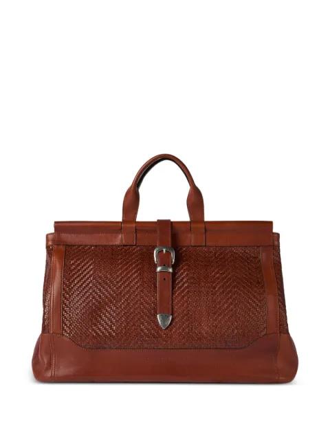braided leather holdall bag by BRUNELLO CUCINELLI
