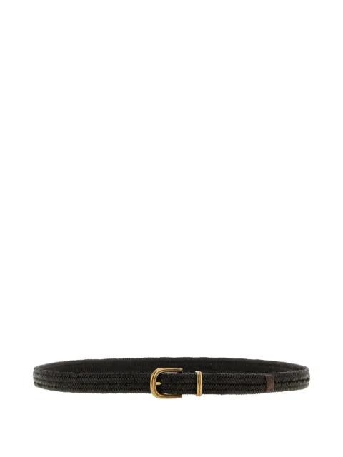 braided stretch leather belt by BRUNELLO CUCINELLI