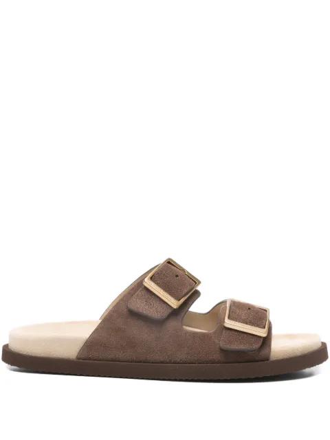 buckled suede sandals by BRUNELLO CUCINELLI