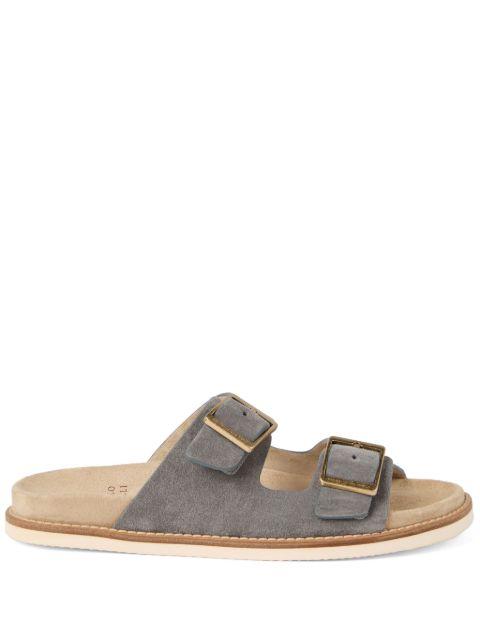 buckled suede slides by BRUNELLO CUCINELLI