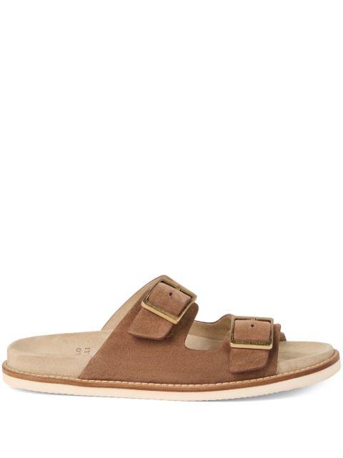 buckled suede slides by BRUNELLO CUCINELLI