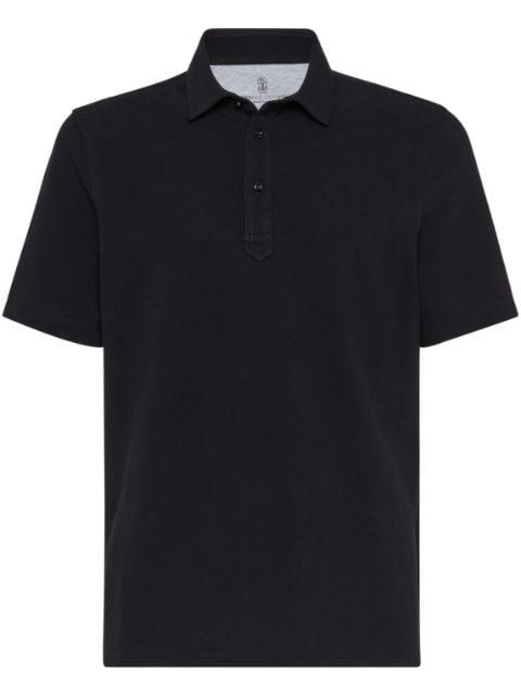 button-fastening cotton polo shirt by BRUNELLO CUCINELLI