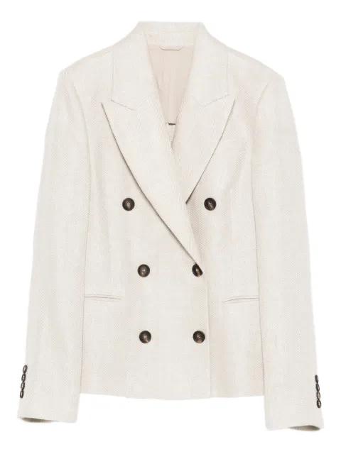 button herringbone blazer by BRUNELLO CUCINELLI