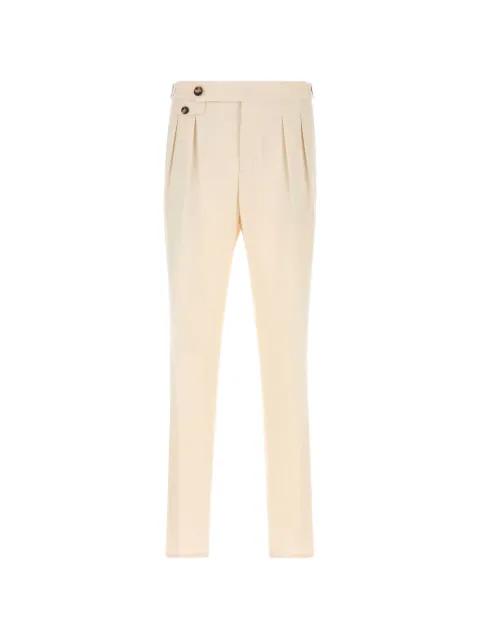 button pleated cotton trousers by BRUNELLO CUCINELLI