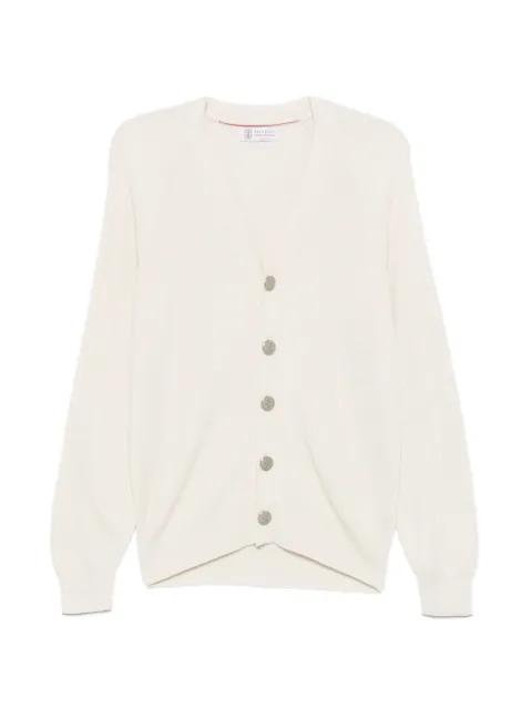 button ribbed cardigan by BRUNELLO CUCINELLI