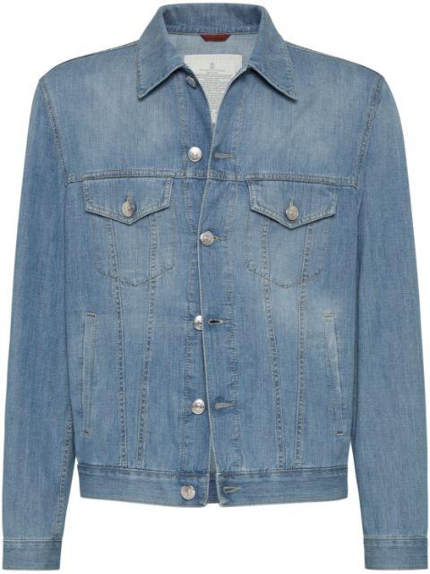 button-up denim jacket by BRUNELLO CUCINELLI