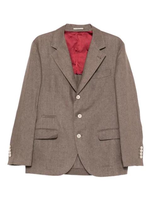 button-up linen blazer by BRUNELLO CUCINELLI