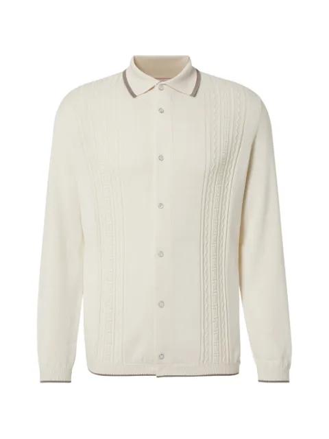 cable-knit button-up shirt by BRUNELLO CUCINELLI