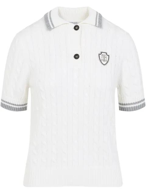 cable-knit polo top by BRUNELLO CUCINELLI