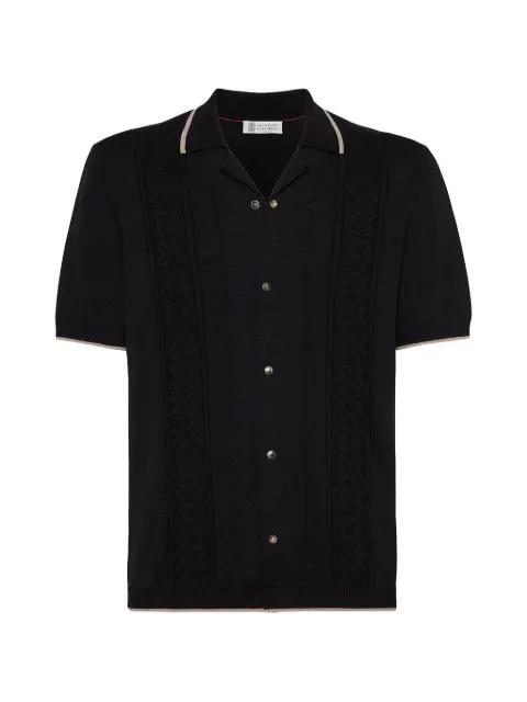 cable-knit short-sleeve shirt by BRUNELLO CUCINELLI