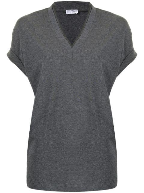 cap-sleeve knitted top by BRUNELLO CUCINELLI