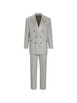 cashmere and silk lightweight flannel tuxedo: one-and-a-half breasted jacket and trousers with double pleats and waist tabs by BRUNELLO CUCINELLI