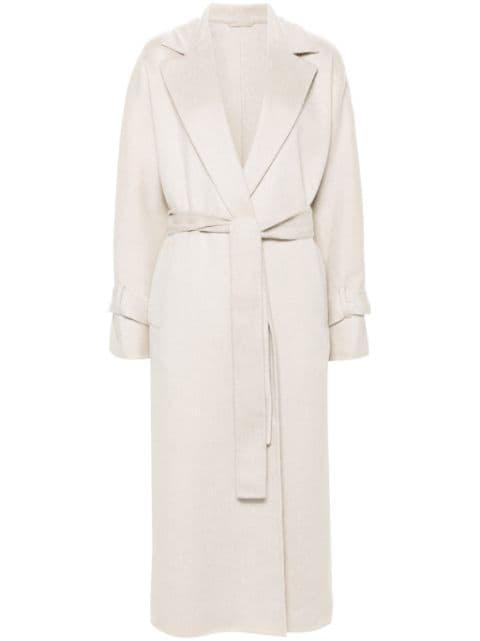 cashmere belted midi coat by BRUNELLO CUCINELLI