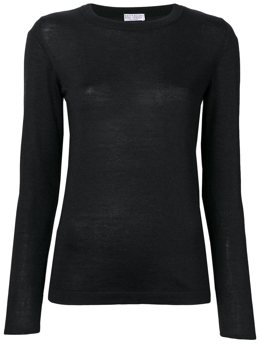 cashmere-blend long-sleeve jumper by BRUNELLO CUCINELLI