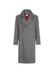 cashmere chevron flannel one-and-a half breasted coat with metal buttons by BRUNELLO CUCINELLI