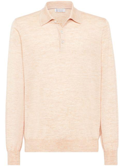 cashmere-silk knitted polo shirt by BRUNELLO CUCINELLI