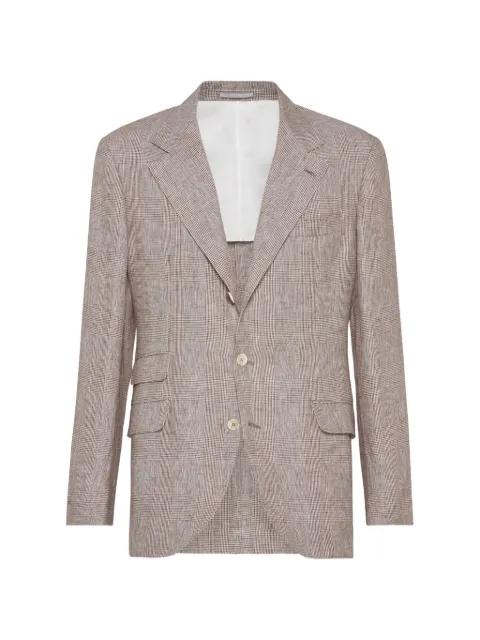 check-pattern blazer by BRUNELLO CUCINELLI