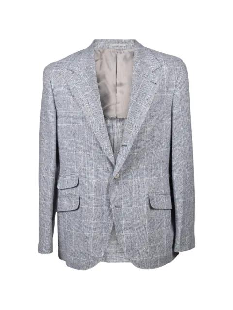 check-pattern wool blazer by BRUNELLO CUCINELLI