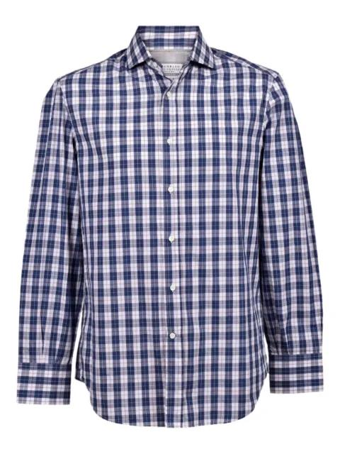 checked cotton shirt by BRUNELLO CUCINELLI
