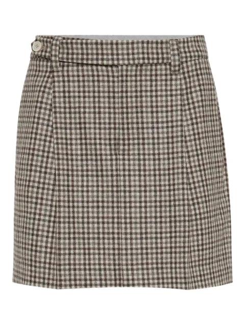 checked flannel mini skirt by BRUNELLO CUCINELLI