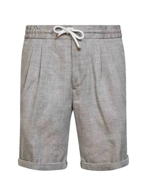 chevron-pattern pleated shorts by BRUNELLO CUCINELLI