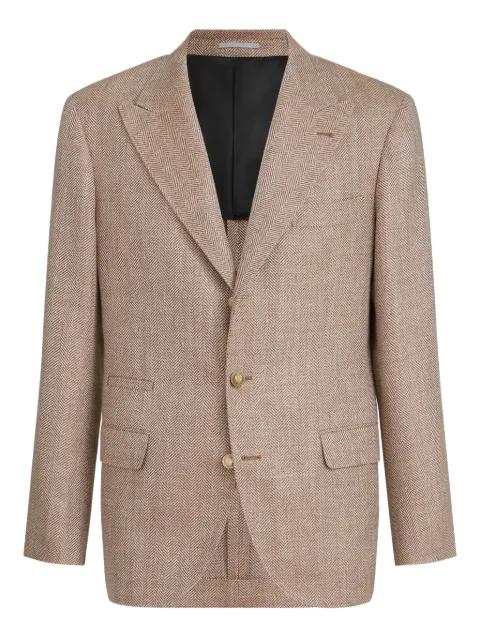 chevron peaked-lapels blazer by BRUNELLO CUCINELLI
