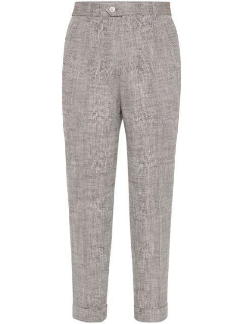 chevron tailored trousers by BRUNELLO CUCINELLI