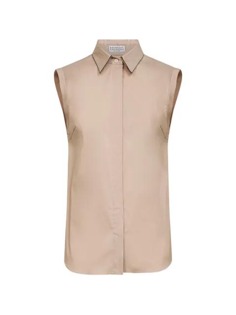 collar-embellishment shirt by BRUNELLO CUCINELLI