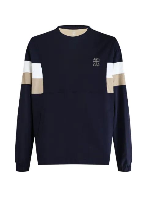 colour-block long-sleeve sweatshirt by BRUNELLO CUCINELLI