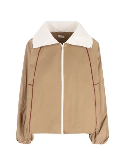 contrast-piping jacket by BRUNELLO CUCINELLI