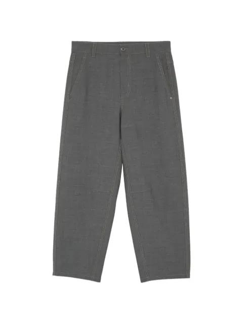 contrast-stitch cropped trousers by BRUNELLO CUCINELLI