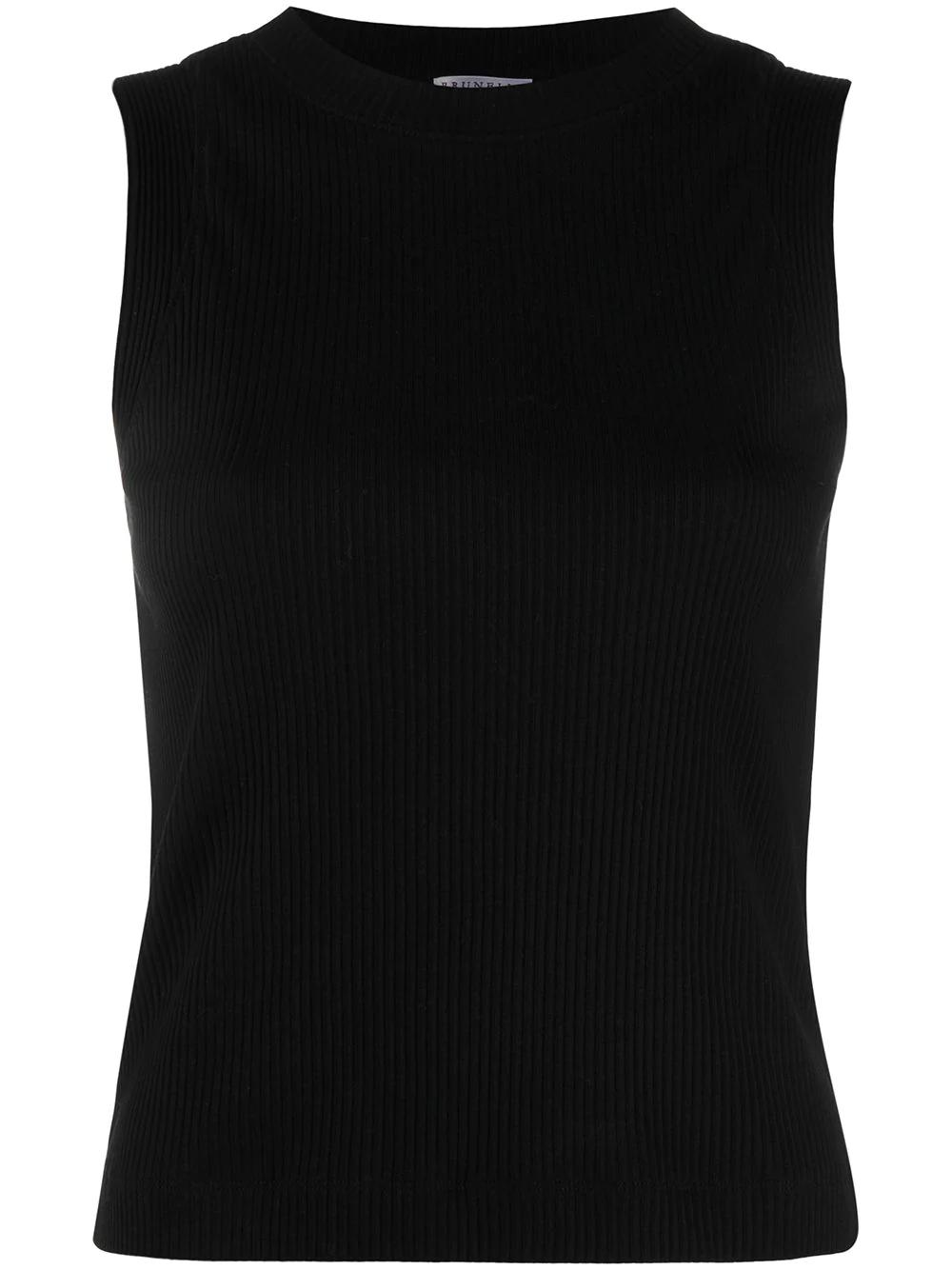 contrast-stitch vest top by BRUNELLO CUCINELLI