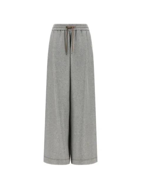contrast-stitching palazzo pants by BRUNELLO CUCINELLI