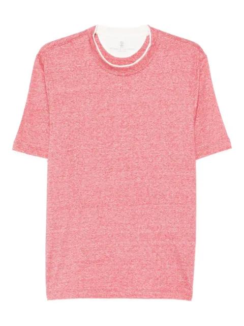 contrast-trim T-shirt by BRUNELLO CUCINELLI