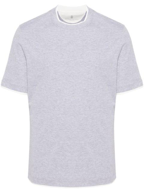 contrast-trim T-shirt by BRUNELLO CUCINELLI