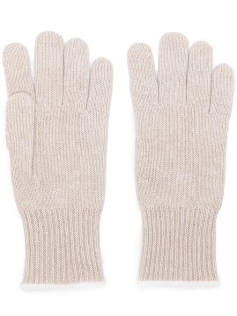 contrasting-trim cashmere gloves by BRUNELLO CUCINELLI