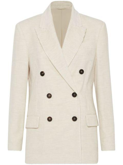 corduroy double-breasted blazer by BRUNELLO CUCINELLI
