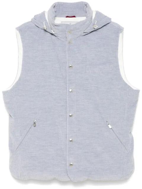 corduroy down gilet by BRUNELLO CUCINELLI