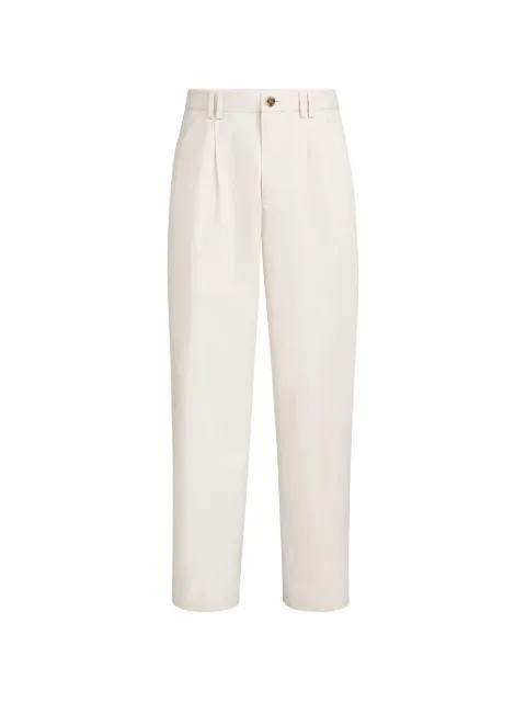 cotton and linen canvas trousers with pleat by BRUNELLO CUCINELLI
