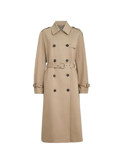 cotton and linen twill trench with monili by BRUNELLO CUCINELLI