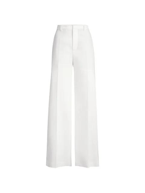 cotton and paper yarn diagonal loose flared trousers with monili by BRUNELLO CUCINELLI