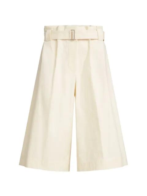 cotton gabardine paperbag-waist bermuda shorts by BRUNELLO CUCINELLI