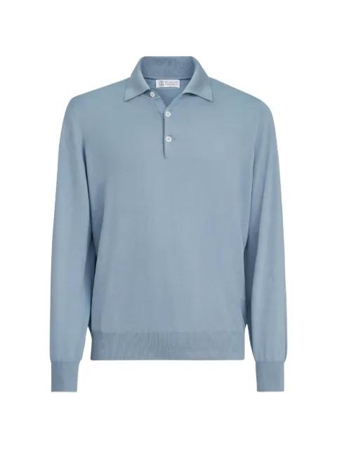 cotton lightweight knit polo shirt by BRUNELLO CUCINELLI