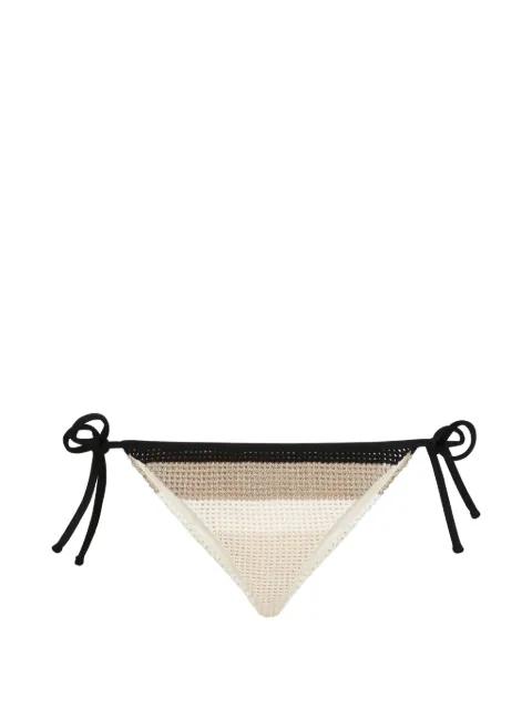 cotton net knit bikini bottoms by BRUNELLO CUCINELLI