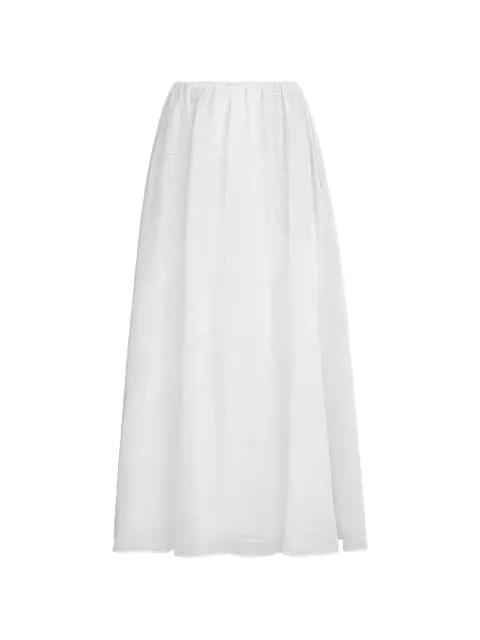 cotton organza broderie anglaise skirt by BRUNELLO CUCINELLI