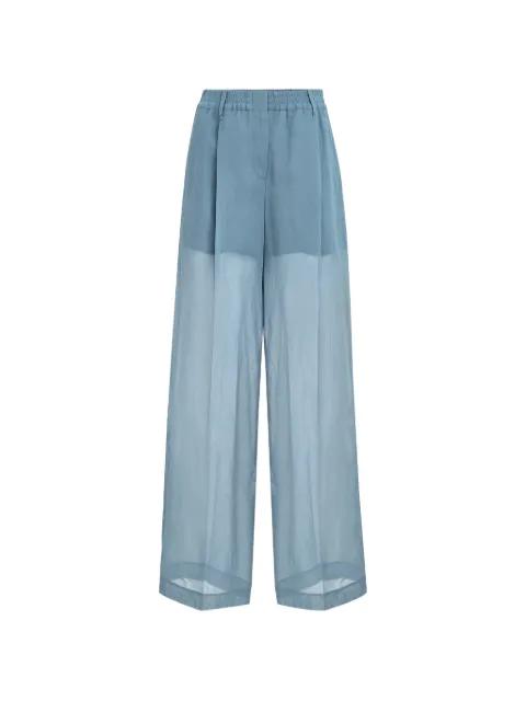 cotton organza sartorial track trousers with monili by BRUNELLO CUCINELLI
