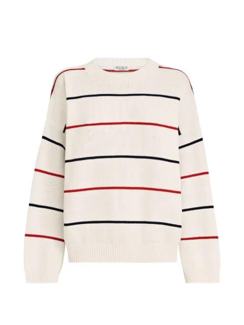 cotton striped sweater by BRUNELLO CUCINELLI