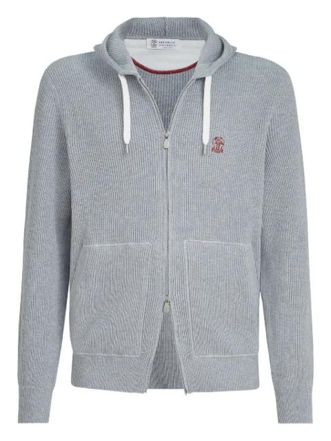 cotton zip-up hoodie by BRUNELLO CUCINELLI