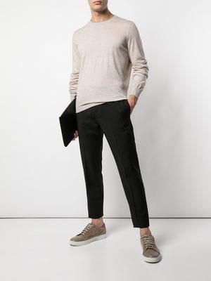 crew-neck fine-knit jumper by BRUNELLO CUCINELLI