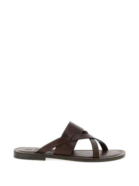 criss-cross leather sandals by BRUNELLO CUCINELLI